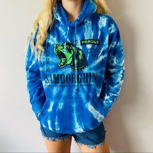 Lamborghini Vibrant Blue Graphic Hoodie